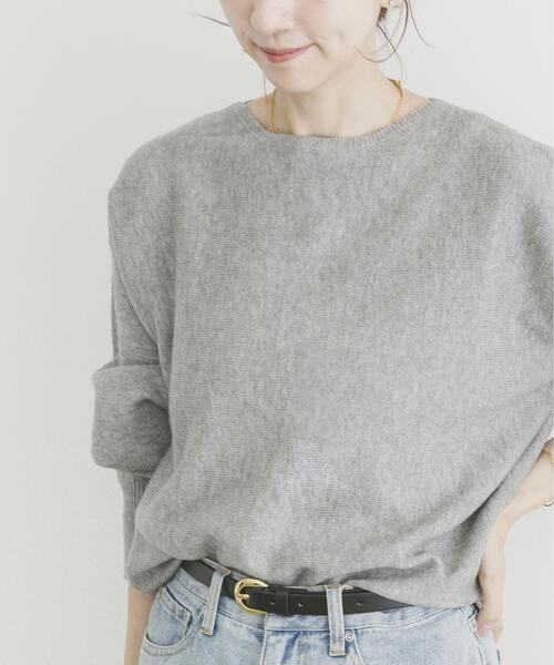 ITEMS URBANRESEARCH（アイテムズ アーバンリサーチ）の「リラクシーニット（ニット/セーター・レディース・イエロー系その他/グレー/ブラウン/ネイビー/ミント・FREE）」の2枚目の写真