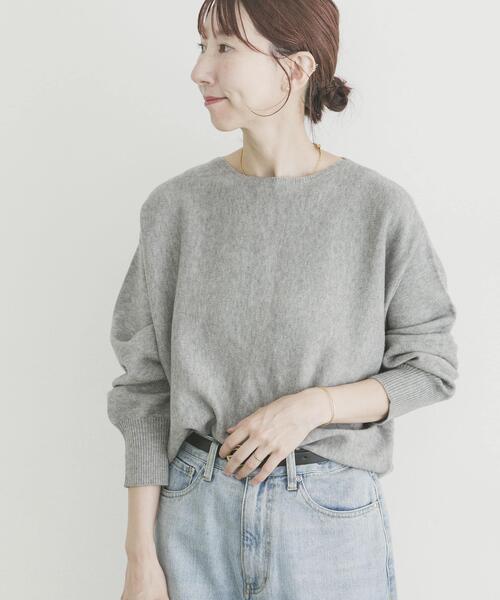 ITEMS URBANRESEARCH（アイテムズ アーバンリサーチ）の「リラクシーニット（ニット/セーター・レディース・イエロー系その他/グレー/ブラウン/ネイビー/ミント・FREE）」の7枚目の写真