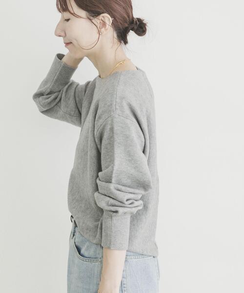 ITEMS URBANRESEARCH（アイテムズ アーバンリサーチ）の「リラクシーニット（ニット/セーター・レディース・イエロー系その他/グレー/ブラウン/ネイビー/ミント・FREE）」の8枚目の写真