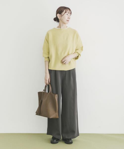 ITEMS URBANRESEARCH（アイテムズ アーバンリサーチ）の「リラクシーニット（ニット/セーター・レディース・イエロー系その他/グレー/ブラウン/ネイビー/ミント・FREE）」の20枚目の写真