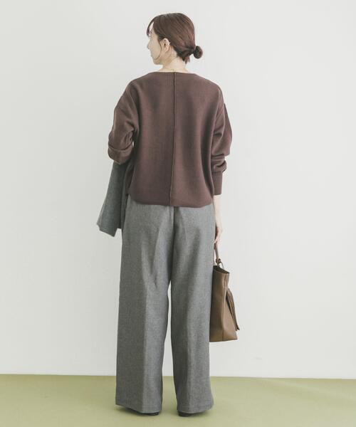 ITEMS URBANRESEARCH(アイテムズ アーバンリサーチ)の「リラクシーニット(ニット/セーター・レディース・イエロー系その他/グレー/ブラウン/ネイビー/ミント・FREE)」の6枚目の写真