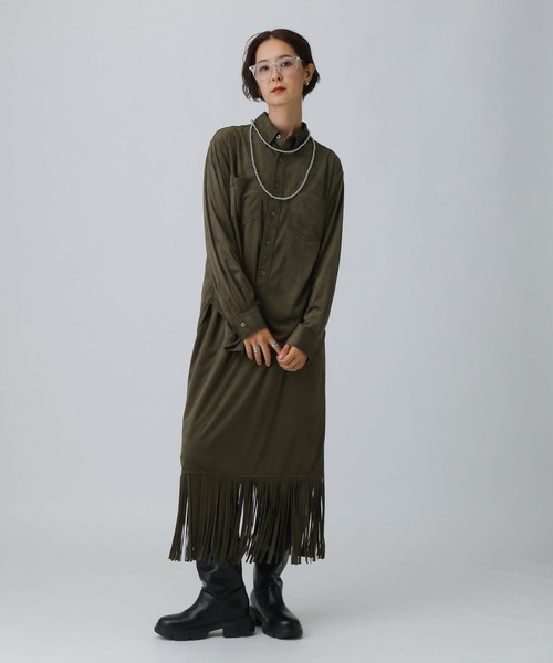 セール】スエードフリンジスカート 581647（スカート）｜LEPSIM