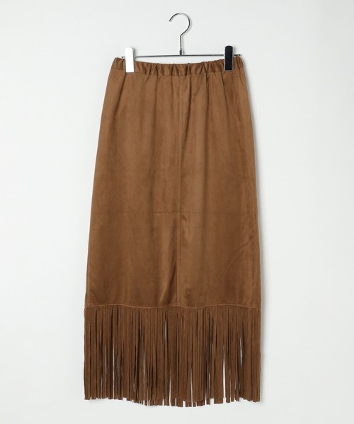 LEPSIM（レプシィム）の「スエードフリンジスカート　581647（スカート・レディース・キャメル/カーキ・FREE）」の19枚目の写真