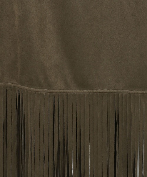 LEPSIM（レプシィム）の「スエードフリンジスカート　581647（スカート・レディース・キャメル/カーキ・FREE）」の12枚目の写真