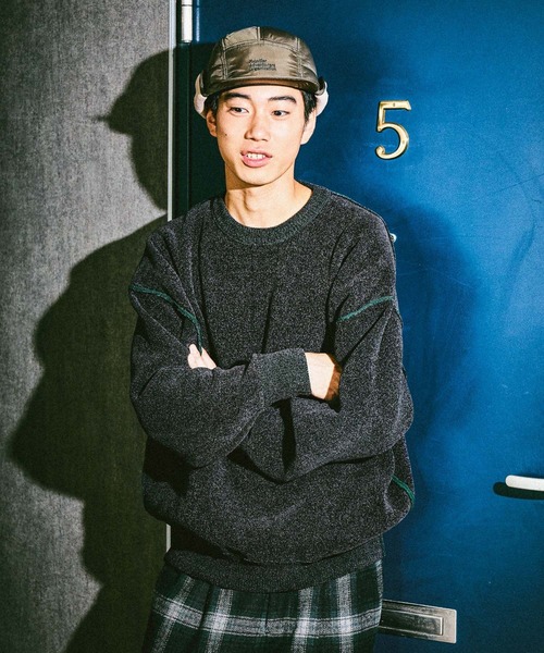 niko and...（ニコアンド）の「モールリバーシブルニットプルオーバー（ニット/セーター・メンズ・ブルー/ブラック/アイボリー/オレンジ・MEDIUM/LARGE）」の19枚目の写真