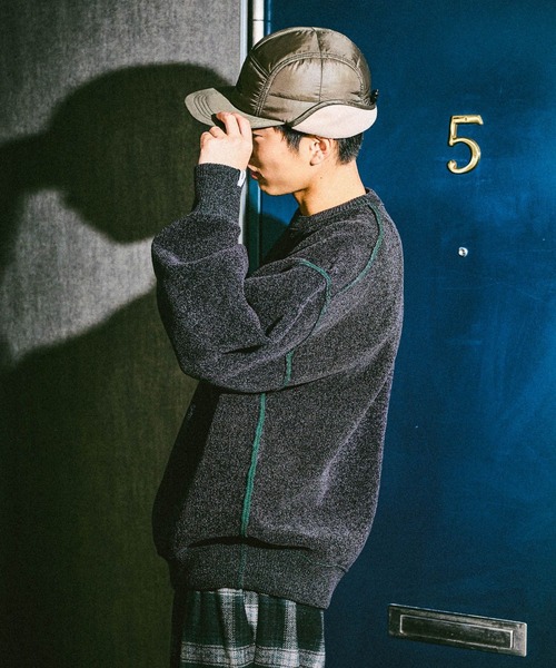 niko and...（ニコアンド）の「モールリバーシブルニットプルオーバー（ニット/セーター・メンズ・ブルー/ブラック/アイボリー/オレンジ・MEDIUM/LARGE）」の11枚目の写真