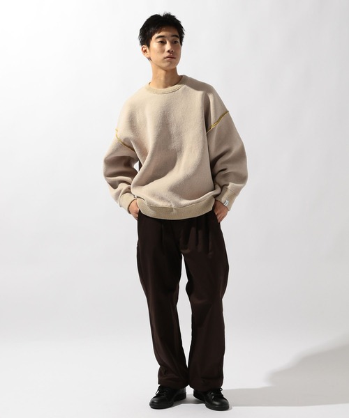 niko and...（ニコアンド）の「モールリバーシブルニットプルオーバー（ニット/セーター・メンズ・ブルー/ブラック/アイボリー/オレンジ・MEDIUM/LARGE）」の17枚目の写真