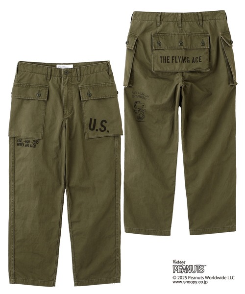 n*t様 AVIREX アヴィレックス　カーゴパンツ ノーズアート ステンシル AVIREX × PEANUTS》AERO PANTS 'FLYING ACE' / エアロパンツ