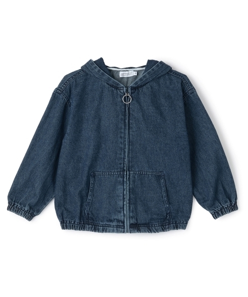 GLAZOS（グラソス）の「【SKIT0LY】フードデニムジップアップジャケット（ブルゾン・キッズ・ダークブルー/ブラック・140cm/130cm/120cm/110cm/100cm）」の9枚目の写真