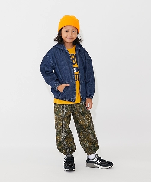 GLAZOS（グラソス）の「【SKIT0LY】フードデニムジップアップジャケット（ブルゾン・キッズ・ダークブルー/ブラック・140cm/130cm/120cm/110cm/100cm）」の11枚目の写真