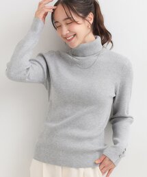 【絶妙なゆるピタ/洗濯機可】ちくちくしにくい リブタートルネック やわらかニット【CIRCRIC】