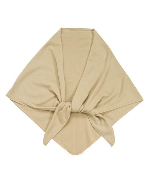 KOBE LETTUCE（コウベレタス）の「ワイドニットスカーフ（バンダナ/スカーフ・レディース・ベージュ/ストライプ/グレー・FREE）」の12枚目の写真