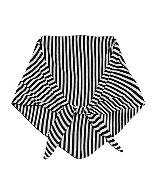 KOBE LETTUCE（コウベレタス）の「ワイドニットスカーフ（バンダナ/スカーフ・レディース・ベージュ/ストライプ/グレー・FREE）」の13枚目の写真