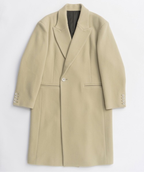 MAISON SPECIAL(メゾンスペシャル)の「Pile Melton Chester Coat / パイルメルトンチェスターコート(チェスターコート・レディース・ブラック/ライム/グレー・FREE)」の12枚目の写真