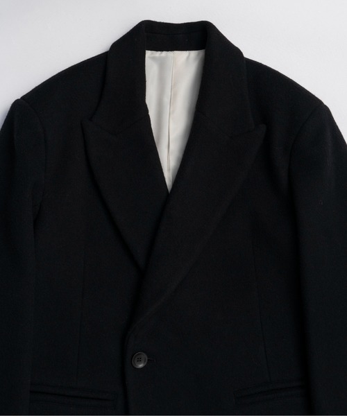 MAISON SPECIAL(メゾンスペシャル)の「Pile Melton Chester Coat / パイルメルトンチェスターコート(チェスターコート・レディース・ブラック/ライム/グレー・FREE)」の15枚目の写真