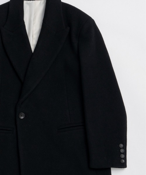 MAISON SPECIAL(メゾンスペシャル)の「Pile Melton Chester Coat / パイルメルトンチェスターコート(チェスターコート・レディース・ブラック/ライム/グレー・FREE)」の16枚目の写真