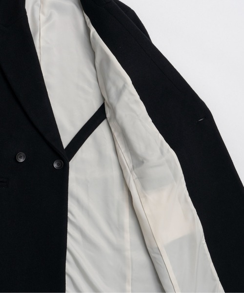 MAISON SPECIAL(メゾンスペシャル)の「Pile Melton Chester Coat / パイルメルトンチェスターコート(チェスターコート・レディース・ブラック/ライム/グレー・FREE)」の18枚目の写真