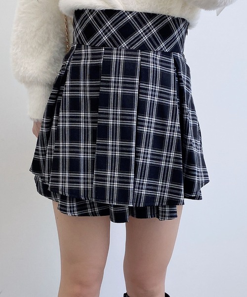 INGNI（イング）の「バックレースアップチェック柄タックフレアスカート（スカート・レディース・ブラウン系その他2/ブラック系・FREE）」の8枚目の写真