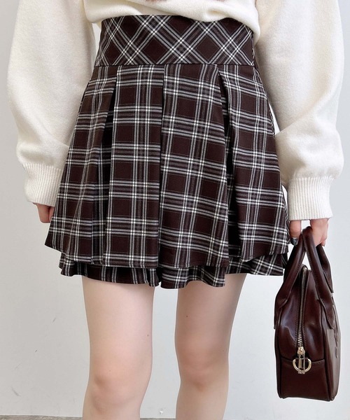 INGNI（イング）の「バックレースアップチェック柄タックフレアスカート（スカート・レディース・ブラウン系その他2/ブラック系・FREE）」の14枚目の写真