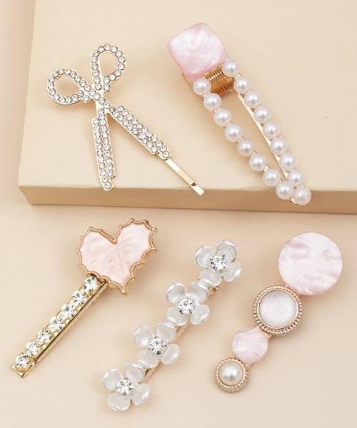 セール】ヘアピンセット 3タイプ パール ヘアクリップ キラキラ
