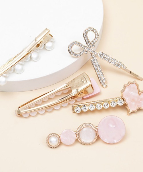 セール】ヘアピンセット 3タイプ パール ヘアクリップ キラキラ