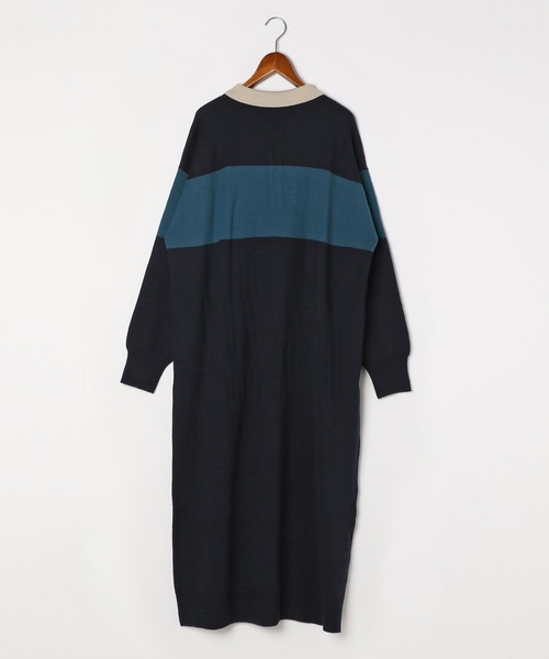 ニコアンド　MODE NORM CORE　ラガーマキシニットワンピース　М MODE NORM CORE] ラガーマキシニットワンピース（ワンピース）｜niko