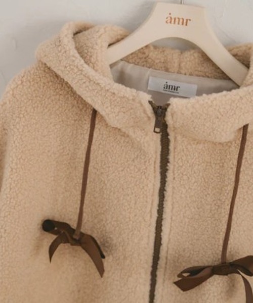 セール】リボンビッグボアジャケット（その他アウター）｜amr.（アムレ