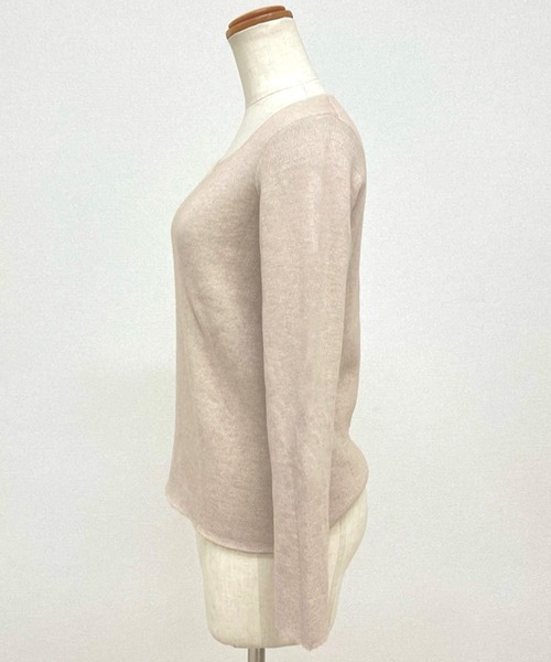 DAY CLOSET(デイ クローゼット)の「【裏起毛】ふわっと感触。長袖裏シャギーリブニットトップス レディース(ニット/セーター・レディース・ベージュ/ホワイト/アイボリー/ブラック・FREE)」の10枚目の写真
