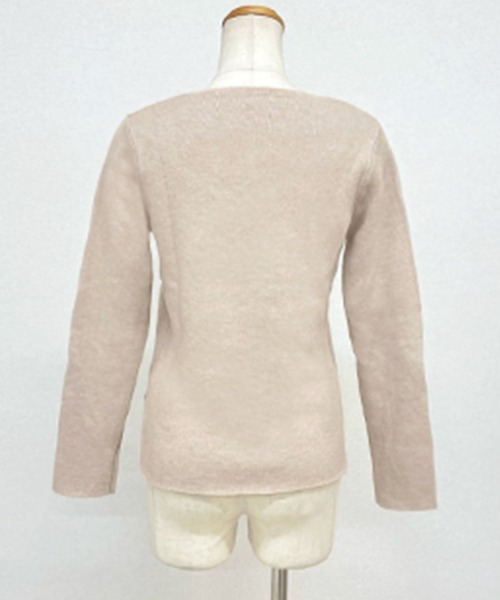 DAY CLOSET(デイ クローゼット)の「【裏起毛】ふわっと感触。長袖裏シャギーリブニットトップス レディース(ニット/セーター・レディース・ベージュ/ホワイト/アイボリー/ブラック・FREE)」の11枚目の写真