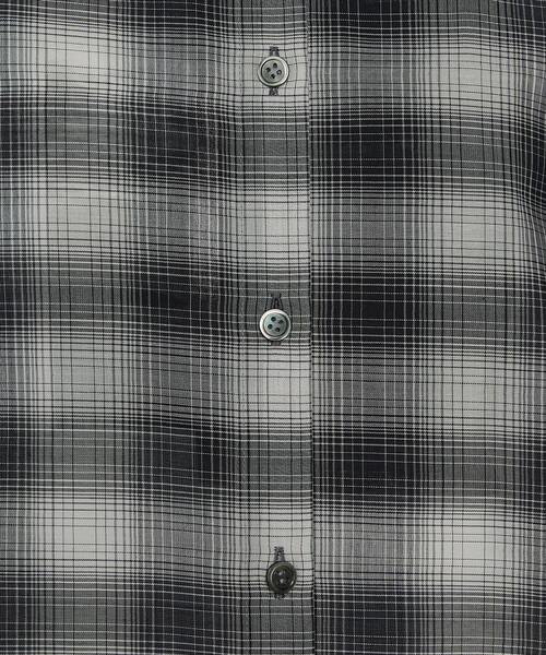 セール】シアーボイルチェック ドロストシアーシャツ（シャツ/ブラウス