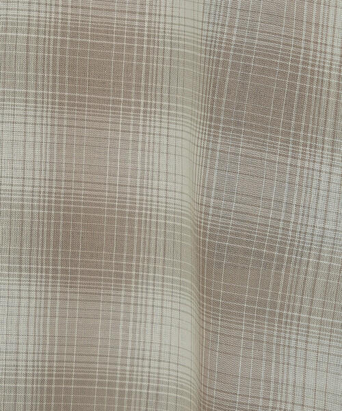 Gabardine K.T（ギャバジンケーティー）の「シアーボイルチェック ドロストシアーシャツ（シャツ/ブラウス・レディース・ベージュ/チャコール・9号）」の18枚目の写真