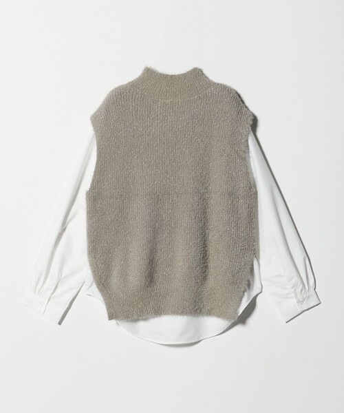 A DAY IN THE LIFE UNITED ARROWS（アデイインザライフユナイテッドアローズ）の「ラメフェザー ハイネックベスト＋シャツ ＜A DAY IN THE LIFE＞（ニット/セーター・レディース・ベージュ・FREE）」の16枚目の写真