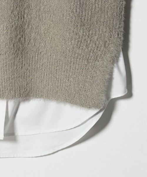 A DAY IN THE LIFE UNITED ARROWS（アデイインザライフユナイテッドアローズ）の「ラメフェザー ハイネックベスト＋シャツ ＜A DAY IN THE LIFE＞（ニット/セーター・レディース・ベージュ・FREE）」の19枚目の写真