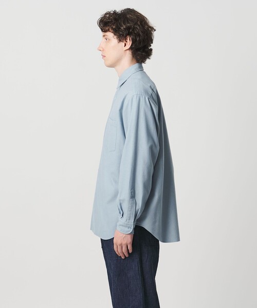 UNITED ARROWS（ユナイテッドアローズ）の「カリビアーナミルズ ブラッシュド レギュラーカラーシャツ（シャツ/ブラウス・メンズ・ライトブルー/ホワイト/ベージュ・M/S/L/XL）」の14枚目の写真