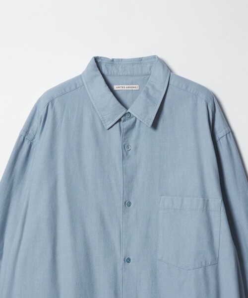 UNITED ARROWS（ユナイテッドアローズ）の「カリビアーナミルズ ブラッシュド レギュラーカラーシャツ（シャツ/ブラウス・メンズ・ライトブルー/ホワイト/ベージュ・M/S/L/XL）」の18枚目の写真