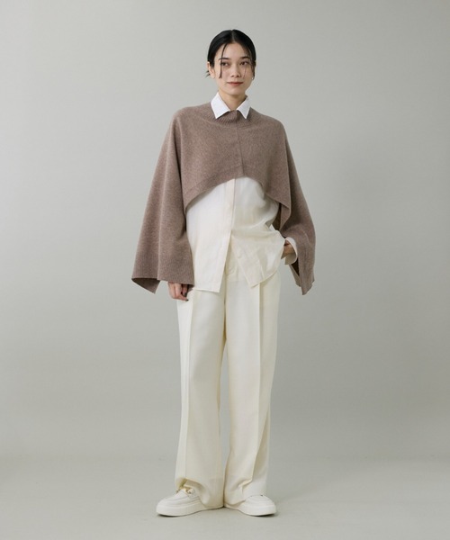 INED(イネド)の「ミクスチャー分繊 ラメドットブラウス(シャツ/ブラウス・レディース・アイボリー/ネイビー・9号/11号)」の5枚目の写真