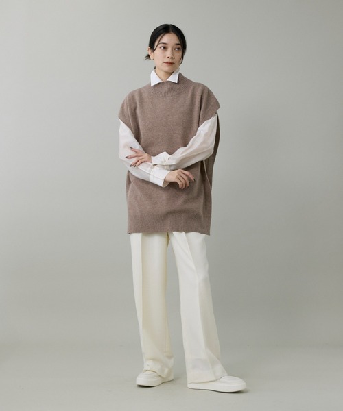 INED(イネド)の「ミクスチャー分繊 ラメドットブラウス(シャツ/ブラウス・レディース・アイボリー/ネイビー・9号/11号)」の6枚目の写真