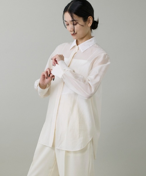 セール】ミクスチャー分繊 ラメドットブラウス（シャツ/ブラウス