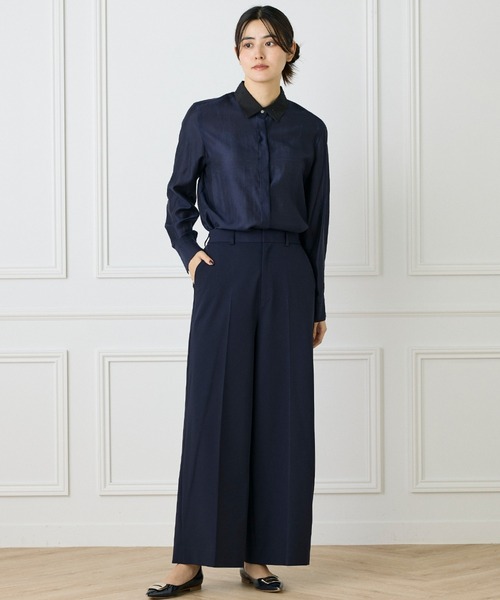 INED(イネド)の「ミクスチャー分繊 ラメドットブラウス(シャツ/ブラウス・レディース・アイボリー/ネイビー・9号/11号)」の18枚目の写真