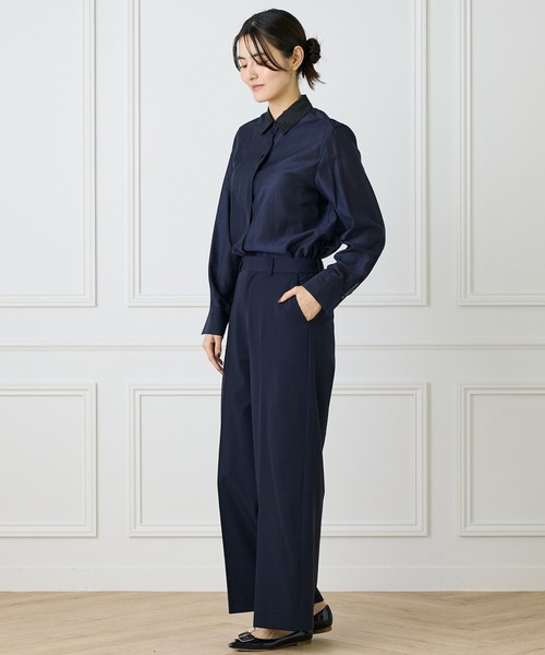 INED(イネド)の「ミクスチャー分繊 ラメドットブラウス(シャツ/ブラウス・レディース・アイボリー/ネイビー・9号/11号)」の19枚目の写真