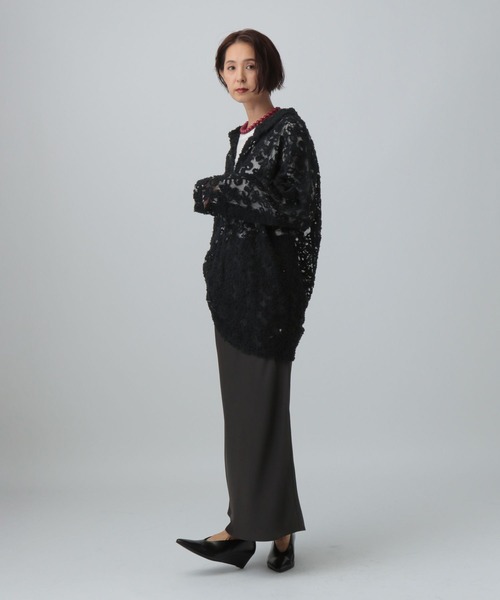 LEPSIM(レプシィム)の「モールレーススキッパーチュニック 611228(Tシャツ/カットソー・レディース・ブラック/アイボリー・FREE)」の13枚目の写真