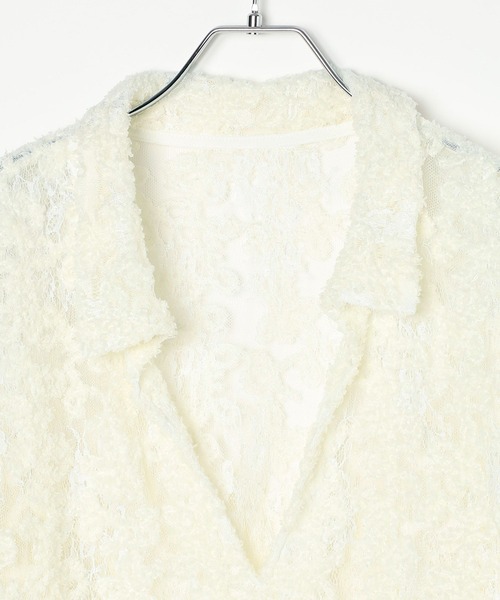 LEPSIM(レプシィム)の「モールレーススキッパーチュニック 611228(Tシャツ/カットソー・レディース・ブラック/アイボリー・FREE)」の17枚目の写真