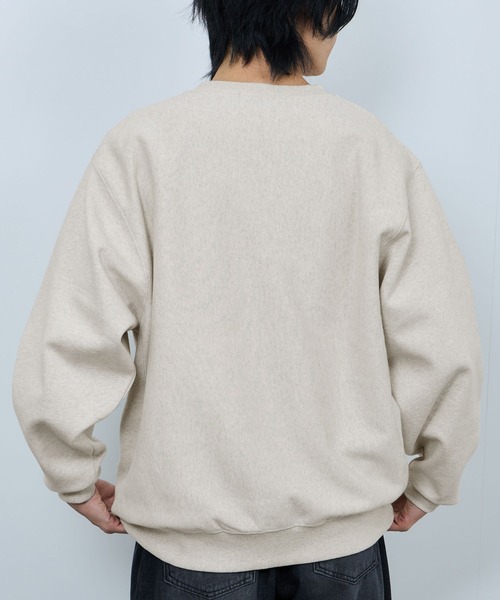 NAVY(ネイビー)の「【NAVY/ネイビー】 ユニセックス ヘビーウェイト裏起毛スウェットプルオーバー(スウェット・メンズ・オートミール/ブルーグレー/チャコール/杢グレー・M/XL/L)」の5枚目の写真