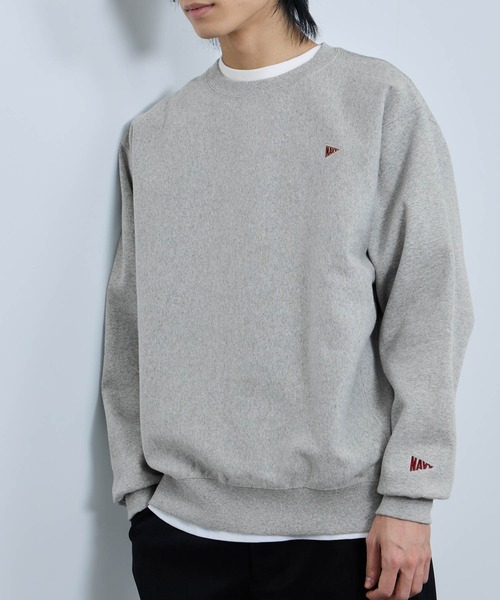 NAVY(ネイビー)の「【NAVY/ネイビー】 ユニセックス ヘビーウェイト裏起毛スウェットプルオーバー(スウェット・メンズ・オートミール/ブルーグレー/チャコール/杢グレー・M/XL/L)」の7枚目の写真