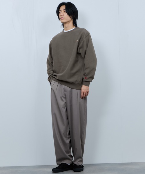 NAVY(ネイビー)の「【NAVY/ネイビー】 ユニセックス ヘビーウェイト裏起毛スウェットプルオーバー(スウェット・メンズ・オートミール/ブルーグレー/チャコール/杢グレー・M/XL/L)」の11枚目の写真