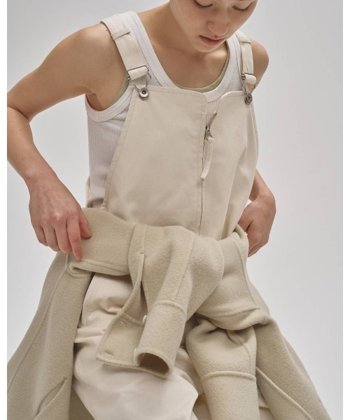 TODAYFUL（トゥデイフル）の「TODAYFUL Frontzip Twill Salopette 12520318（サロペット/オーバーオール・レディース・ブラウン/オフホワイト・36/38）」の9枚目の写真