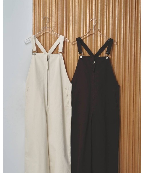 TODAYFUL（トゥデイフル）の「TODAYFUL Frontzip Twill Salopette 12520318（サロペット/オーバーオール・レディース・ブラウン/オフホワイト・36/38）」の12枚目の写真