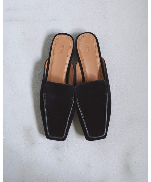 anuke（アンヌーク）の「Velour Slide Shoes（スリッポン・レディース・ネイビー/ブラウン・36inch/37inch/38inch）」の12枚目の写真