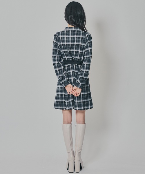 REDYAZEL(レディアゼル)の「ウエストベルトチェックミニワンピース(ワンピース・レディース・レッド系その他/ブルー系その他/ブラック系その他・FREE)」の16枚目の写真