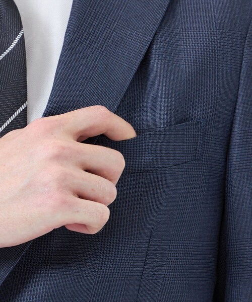 MACKINTOSH PHILOSOPHY(マッキントッシュ フィロソフィー)の「トロッター ジャケット#108 ウール混グレンチェック(テーラードジャケット・メンズ・グレー系その他/ブルー・40/38)」の8枚目の写真